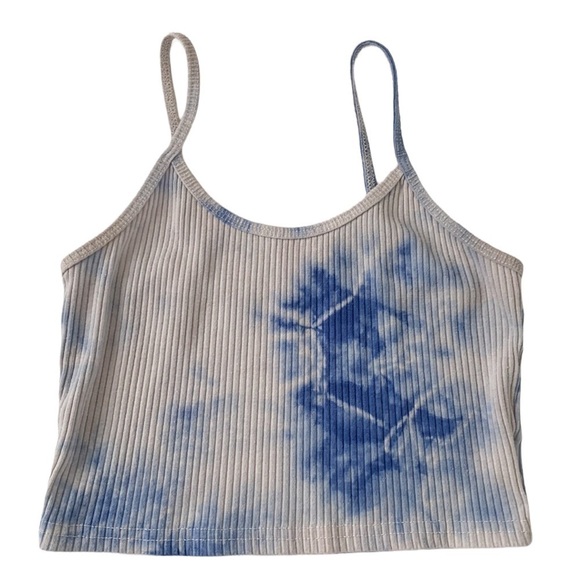 Tie Dye Ribbed Cropped Top - Picture 1 of 7